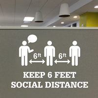 Die Cut 6 Feet Apart Reminder