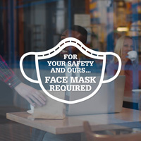 Face Mask Required Die-Cut Decal