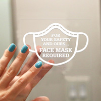 Social Distancing Clear Window Decal