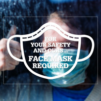 Face Mask Required Window Decal