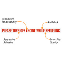 Refueling Safety Reminder Label