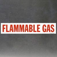 hazardous gas caution label