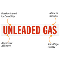 caution label for unleaded fuel