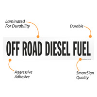 Caution off-road label