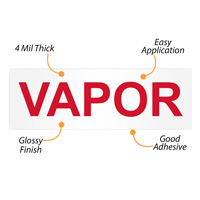 Warning label for vapor trucks