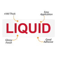 Warning label for liquid truck safety