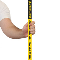 Warning: Keep feet clear truck safety label