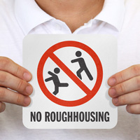 Pool Safety Marker: No Roughhousing Permitted