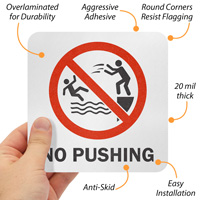 No pushing pool marker