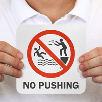 Poolside safety marker