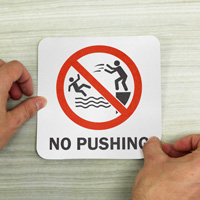 Swimming pool etiquette marker