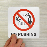 Poolside behavior reminder