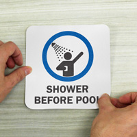 Pool Marker: Shower Required Before Pool Entry