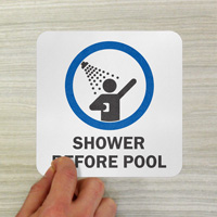 Warning: Hygiene Reminder - Shower Before Pool