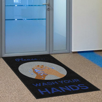 Hand-Washing Message Safety Mat