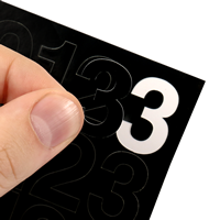 Die Cut Numbers Vinyl Label Label Sheet