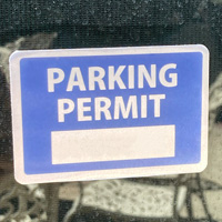 Aluminum permit for parking customization