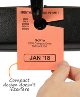 Monthly Color-Coded Parking Tags~Custom Imprint Monthly Parking Permit