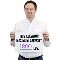 Elevator Max Capacity Sign
