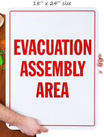 Emergency Evacuation Assembly Sign