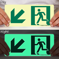 Directional Emergency Sign, Arrow Down Sign