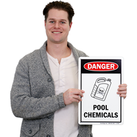 Danger Pool Chemicals Sign