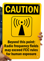 Caution Radio Frequency Signs