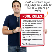 Humorous Pool Sign