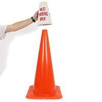 Cone Message Collar Parking Sign
