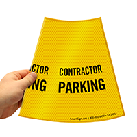 Cone Message Collar Parking Sign