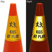Kids At Play Cone Message Collar Sign