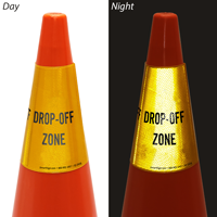 Drop Off Zone Cone Message Collar Sign