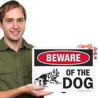 Beware of the dog sign