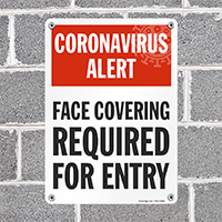 Entry Face Covering Mandate Sign