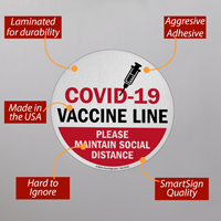 Vaccine Safety Sign: Maintain Social Distance