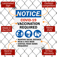 Requirement: Vaccination sign