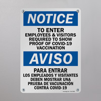 Bilingual entry regulation sign
