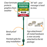 24-Hour Surveillance for Reserved Parking Sign