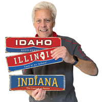 Idaho-themed vintage plaque