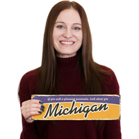Pleasant Peninsula: Vintage Michigan sign