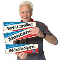 Retro Mississippi state plaque