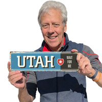 Old-fashioned Utah road sign
