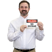 Danger Sign in Spanish: Peligro No Entrar