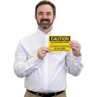 Restricted Access: Gas Monitoring Probe Sign