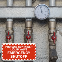 Propane Container Safety Sign