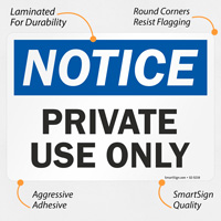 OSHA notice: Private use only