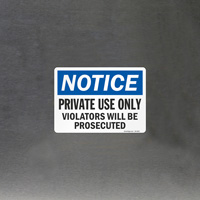 No Trespassing Private Property Sign