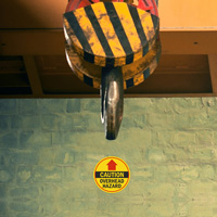 Warning: Overhead Hazard Caution