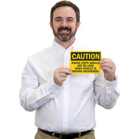 Moving Vehicle: No Riding Steps