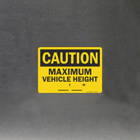 Cautionary Maximum Height Information